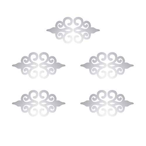 10 Pcs Silver Acrylic Mirror Wall Stickers,Mirror Wall Decals,DIY Hollow Mirror Wall Decor,Self Adhesive Mirrors Stickers for Home Decoration Home D?cor Products