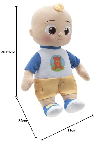 CoComelon Official Boo Boo JJ Feature Plush - Boo Boo Areas Light Up (Head, Elbow, Knee, Foot) - Help Heal JJ’s Boo Boo’s with Bandages