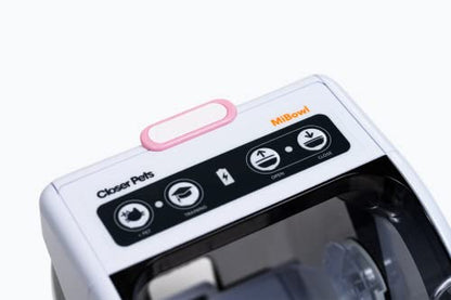 Closer Pets MiBowl Automatic Selective Microchip Smart Pet Feeder (CP500) - BPA and BHT Free Bowl with Enclosed Back for Small to Medium Cats and Small Dogs, White