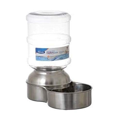 Petmate Pet Waterer, Blend, Stainless, 1 Count (Pack of 1)
