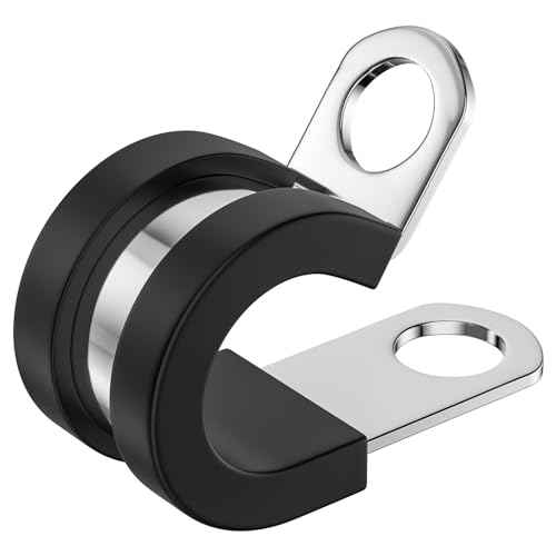 20 PCS 1/4 Inch Stainless Steel Cable Clamps - Insulated, Hose & Pipe Clamps