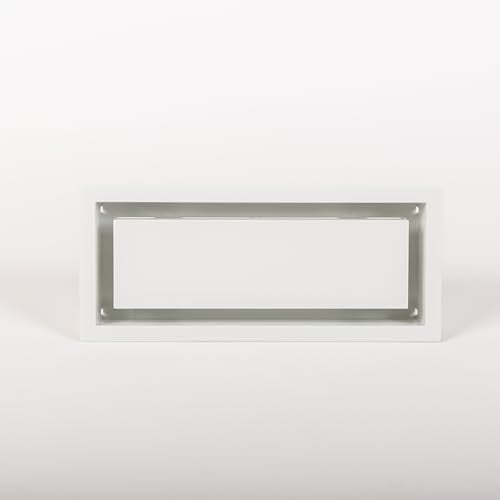 Fittes Framed Wall Vent [Lite], Minimalist ABS Plastic HVAC Air Return Register Cover, Customizable Modern Airflow Solution for Home or Ceiling, 15-Min DIY Install ? 6"x12" ? Cotton White ? 1 Pack