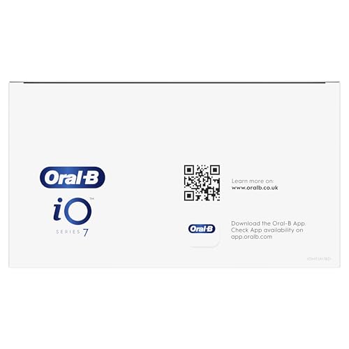 Oral-B iO7 Electric Toothbrushes For Adults, App Connected Handle, 1 Toothbrush Head & Travel Case, 5 Modes with Teeth Whitening, White