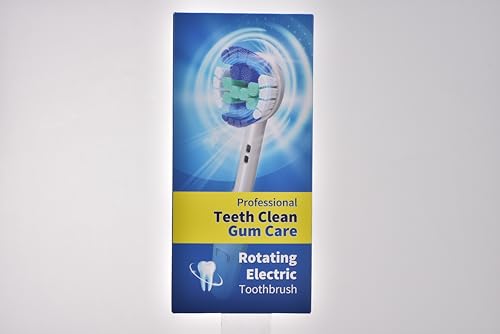 Rotating Electric Toothbrush Case for Adults, 4 Modes Deep Clean Electric Toothbrush with 8 Brush Heads (2 Types), 25-Days Rechargeable Power and 2 Min Smart Timer