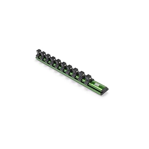 SK Tools USA 1/2" Drive, 10 Clips, 12" Long, Magnetic Socket Rail | M1210