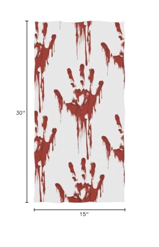 senya Halloween Scary Bloody Zombie Hand Towel Ultra Soft Luxury Towels for Bathroom 30"x15"