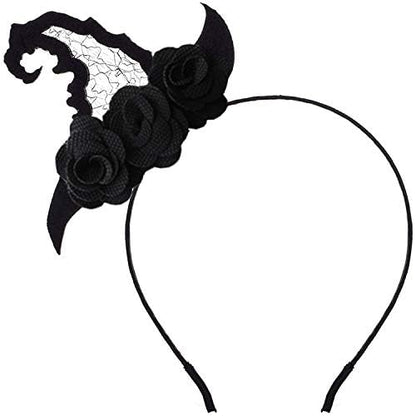 Ellzk Halloween Spider Ghost Pumpkin mini witch hat Hair Hoop Cosplay Devil Headband
