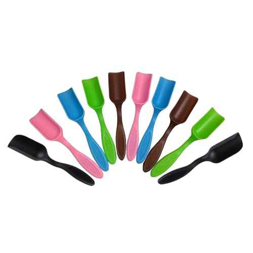 10Pcs NINGDAN Mini Shovel,Plastic Mini Gardening Shovel Spoons Soil Scoops,Cultivation Digging Transplanting Tools for Succulents Potted Flowers,Succulent Sand Scoops/Coffee Beans/Milk Powder Scoops