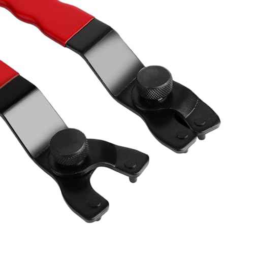 BAEKZ Adjustable grinding wrench, pin wrench for angle grinder and polishing machine (1, red)
