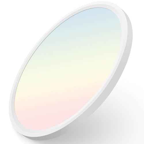 hunhun 20 Inch Dimmable 50W 5200M LED Flush Mount Ceiling Light Large Ceiling Light Fixture,3000K/4500K/6000K Selectable,Ultra Thin Flat Ceiling Lamp for Kitchen, Bedroom, Living Room(White,1Pack)