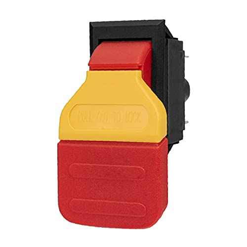 POWERTEC 120V/230V Dual Voltage Safety Paddle Switch, 16Amps, Large Paddle Switch for Power Tools, Fits Table Saw, Router Table, Drill Press, Bench Saw, Bandsaw, Dust Collectors (71672)