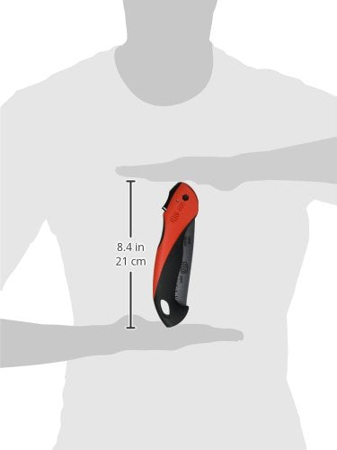 Felco Folding Saw (F 600) - Classic Tree Pruning Saw with Pull-Stroke Action, Red