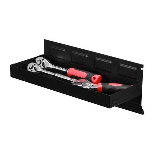 Mayouko Magnetic Tool Tray 12"x4.5"x1.25", Parts Organizer for Cabinets, Boxes, Chest, Garage Magnetic Side Toolbox Holder Shelf