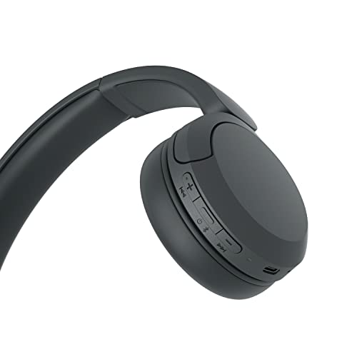 Sony WH-CH520 Wireless Bluetooth On-Ear Headphones, Lightweight Design, Up to 50hr Battery Life, Quick Charge, EQ, Clear Call Quality, iOS & Android - Black