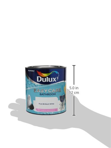 Dulux 500001 Easycare Bathroom Soft Sheen Emulsion Paint for Walls and Ceilings - Pure Brilliant White 1L
