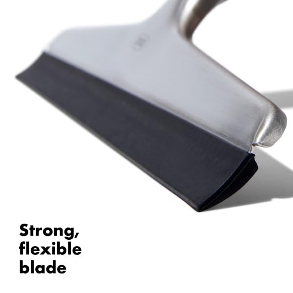 OXO 1060619 Good Grips Stainless Steel Squeegee, White/Black, 10 x 1.5 x 6 inches