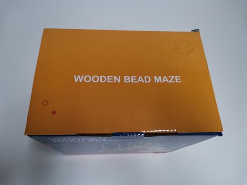 Jacootoys Beads Maze Wooden Roller Coaster Activity Learning Game Preschool Educational Toy Gift for Toddlers