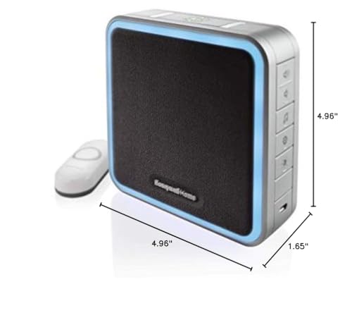 Honeywell Home RDWL313P2000 Doobell Plug-in Wireless Doorbell & Push Button-3 Series, Gray