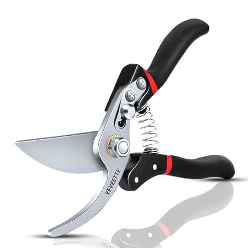 Pruning Shears, 8.5" Professional Garden Shears, SK5 Steel Hedge Clippers, Garden Clippers Handheld, Heavy Duty Garden Scissors Tools, Pruning Shears for Gardening Yard Roadside
