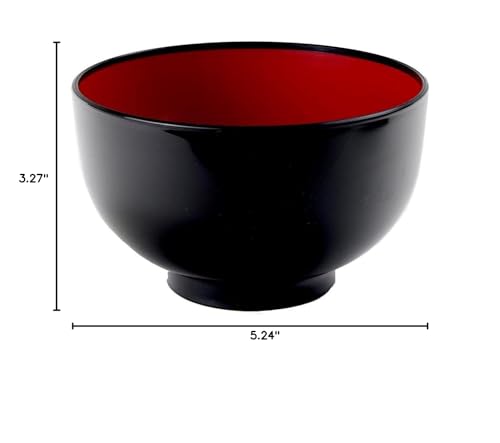 JapanBargain 2044, Japanese Plastic Soup Bowl for Ramen Udon Pho Noodle Poke Cereal Bowl 23 oz Microwave and Dishwasher Safe Made in Japan