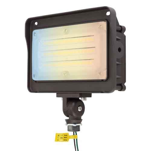 kadision LED Flood Light Outdoor, 50W/40W/30W 6500lm 3000K/4000K/5000K Selectable, Dusk-to-Dawn Photocell, IP65 Waterproof Adjustable Knuckle Mount Security Lights, 100-277V ETL Listed