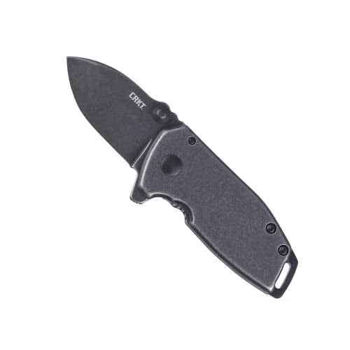 CRKT Squid Compact Everyday Carry Assisted Folding Knife with Frame Lock: Stainless Steel Plain Edge Blade, Stainless Steel Handle, Pocket Clip, 2485K