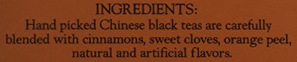 Harney & Sons Caffeinated Hot Cinnamon Sunset Black Tea with Orange and Cloves Tin, 20 Count, Pack of 3