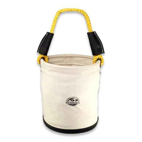 Graintex CB1126 Utility Canvas Bucket Plastic Bottom 12¡± x 16¡± Heavy Duty Canvas