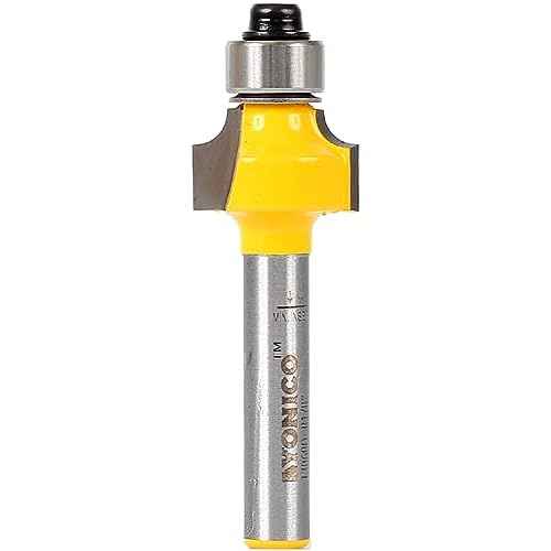 YONICO Roundover Router Bits Edge Forming 1/8-Inch Radius 1/4-Inch Shank 13060q
