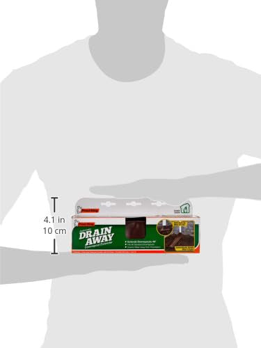 Frost King DE46BR Automatic Plastic Drain Away Downspout Extender, Extends 4-Feet, Brown