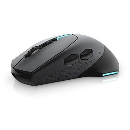 Alienware Wired/Wireless Gaming Mouse AW610M - 16000 DPI Optical Sensor, 350 Hour Rechargeable Battery, 7 Buttons, 3-ZONE 16.8m AlienFX RGB Lighting, Ergonomic - Dark Side of the Moon