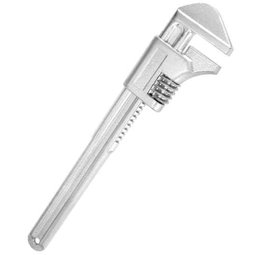 QWORK 15" Automotive Wrench - Adjustable Chrome-Plated Tool for for Plumbers, Pipe, Home, Auto Repair