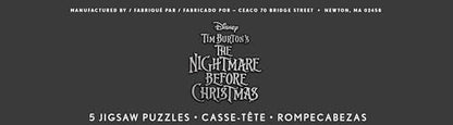 Ceaco - 5 in 1 Multipack - Disney - Tim Burton's The Nightmare Before Christmas - (2) 300 Piece, (2) 500 Piece, (1) 750 Piece Jigsaw Puzzles