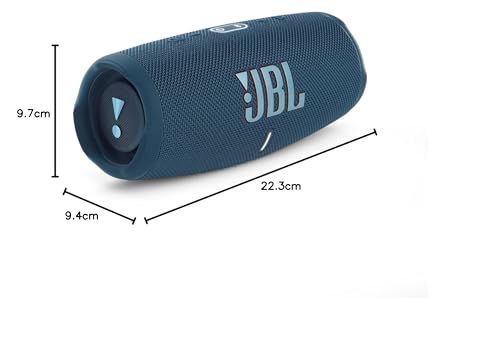 JBL Charge 5 Portable Bluetooth Speaker with Deep Bass, IP67 Waterproof and Dustproof, 20 Hours of Playtime, Built-In Powerbank, Blue
