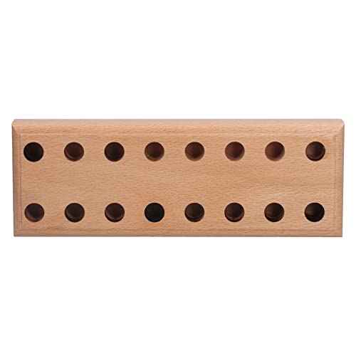 Plier Organizer Pine Wood Display Stand Base Wooden Cutter Holder Rack 16 Holes for Storage