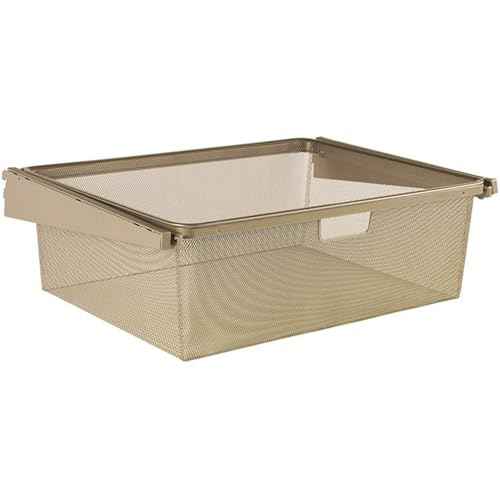 Closet Culture Wire Mesh Basket, Closet Pull Out Basket for Closet Systems, 22 in., Satin Gold Finish