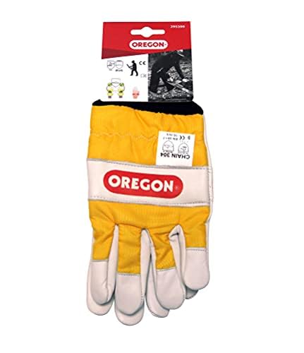Oregon Chainsaw Protective Gloves, Leather – Pair (M)