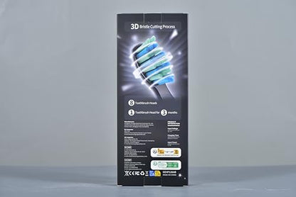 Electric Toothbrush, Sonic Toothbrushes with 8 Brush Heads 40000 VPM 5 Modes, Sonic Toothbrushes Fast Charge 4 Hours Last 30 Days, Rechargeable Electric Toothbrush for Adult (Black)