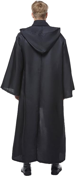 Tonainy Adult Hooded Robe Cloak Knight Costume Cape Vintage Hood Cloaks Halloween Outfit
