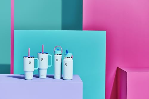 Hydro Flask 32 Oz Wide Flex Straw Cap Bottle - Insulated Stainless Steel - Wide Straw Lid, Non Spill, Leakproof in Polar Plunge