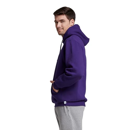 Russell Athletic Men's Dri-Power Fleece Pullover Hood, Purple, Large