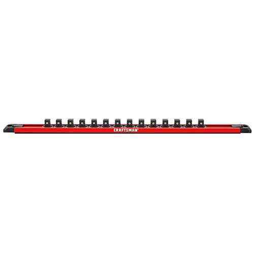 CRAFTSMAN Locking Magnetic Socket Rail Holder, Tool Tray Storage Organizer, 3/8 Inch Drive (CMMT99410)