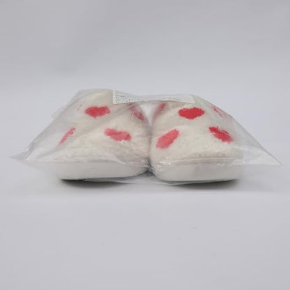 Adisputent House Slippers for Women Indoor and Outdoor,Winter Warm Plush Fuzzy Cow Slippers for Men with Memory Foam,Cozy Soft House Shoes with Non-Slip Sole Z Love Heart 5-6 Women/4-5 Men