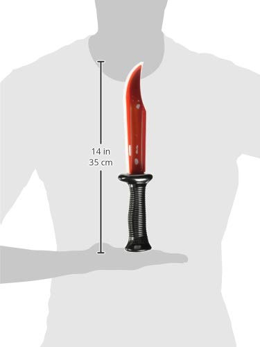 Amscan Black/Red Bleeding Nightmare Plastic Knife - 13", 1 Count - Bold, Realistic Dripping Blood Design, Ultra-Durable - Perfect For Halloween & Cosplay