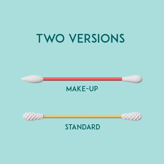 LastSwab Reusable qtips Double Pack - Reusable Cotton Swabs for Ear Wax Cleaning and Pointed qtips for Makeup removal - Zero Waste Eco friendly, Organic Sustainable products