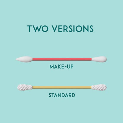 LastSwab Reusable qtips Double Pack - Reusable Cotton Swabs for Ear Wax Cleaning and Pointed qtips for Makeup removal - Zero Waste Eco friendly, Organic Sustainable products