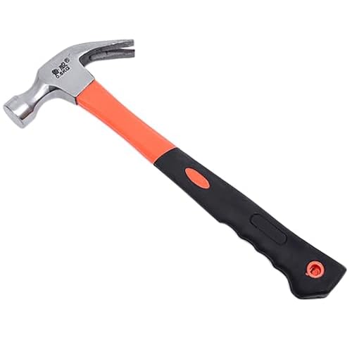 Claw Hammer, 11 Oz Forged Steel Stubby Tack Hammer with Shock-absorbing Leather Handle for Driving and Pulling Out Nails (1)