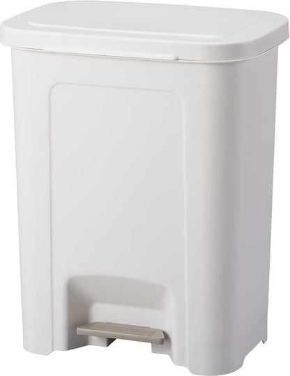 Asvel Trash Can with Lid, Pedal Type, 6.5 gal (25 L), Made in Japan, Evan", Wide, Width 14.6 x Depth 11.6 x Height 18.3 inches (37.1 x 29.2 x 46.4