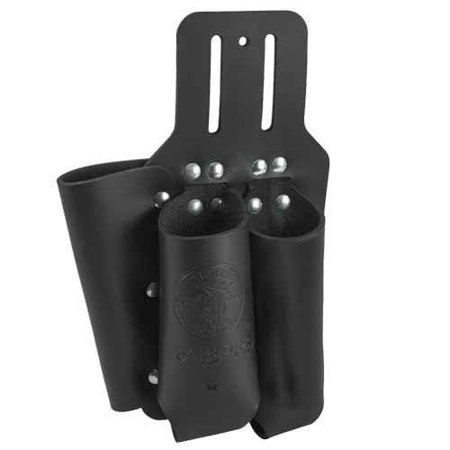 Klein Tools 5118PRS Tool Pouch, Multi Tool Holder with (3) Pockets for Pliers, Folding Rulers, Screwdrivers
