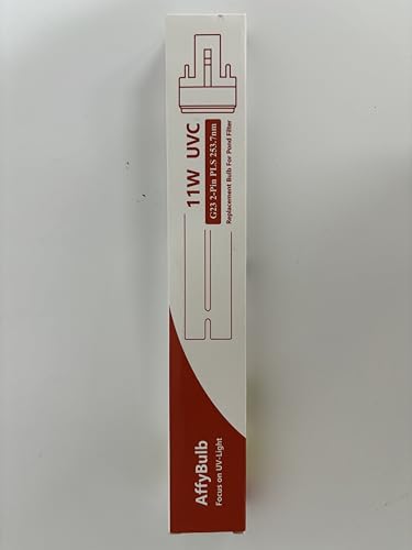 AffyBulb 2 * 11W G23 PLS Replacement UV Bulb,for Pond UVC Filters Machine or Clarifiers